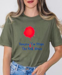 Harris Walz 2024 Shirt, Tampon Tim stops the red wave T-Shirt