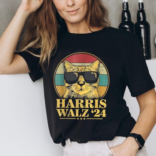 Harris Walz Shirt, Election Cat Lady Kamala Harris Tim Waltz Shirt