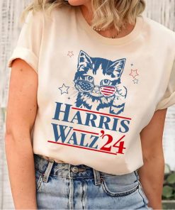 Harris Walz Shirts, VOTE Like a Childless Cat Lady shirt