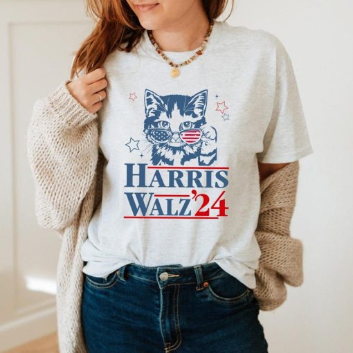 Harris Walz Shirts, VOTE Like a Childless Cat Lady shirt