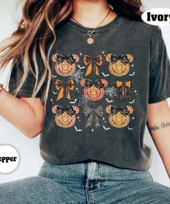 Vintage Disney Halloween Pumpkin Coquette Bow Shirt, Disney Halloween