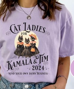 Halloween Cat Lady Shirt, Funny Kamala Harris 2024 Shirt