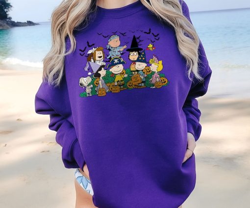 Cute Halloween Cartoon Characters Trick or Treat Sweatshirt