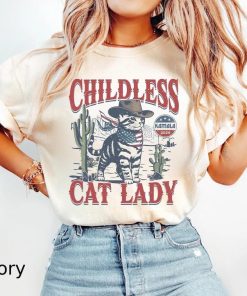 Retro Childless Cat Lady Shirt, Funny Kamala Harris Shirt