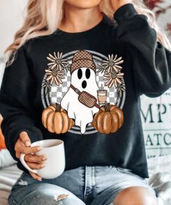 Cute Ghost Halloween Shirt, Pumpkin Spice Coffee Tee