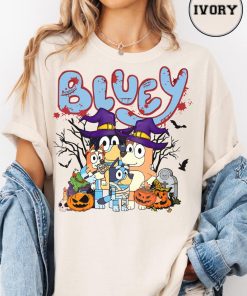 Comfort Colors Bluey Halloween Family Shirt, Cute Cartoon Dog T-Shirt