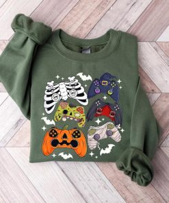 Retro Halloween Gaming Controller Sweatshirt