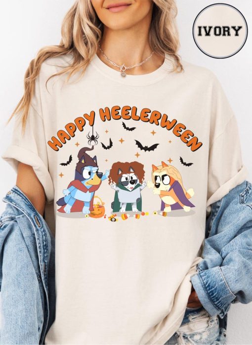 Comfort Colors Happy Heelerween Shirt, Bluey Halloween T-Shirt