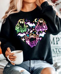 Neon Lights Ghost Sweatshirt, Halloween Ghost Shirt