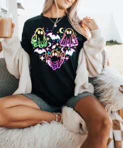 Neon Lights Ghost Sweatshirt, Halloween Ghost Shirt