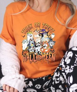 Bluey Halloween Trick or Treat, Retro Spooky Halloween Sweatshirt