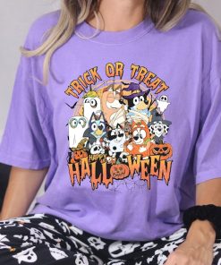 Bluey Halloween Trick or Treat, Retro Spooky Halloween Sweatshirt