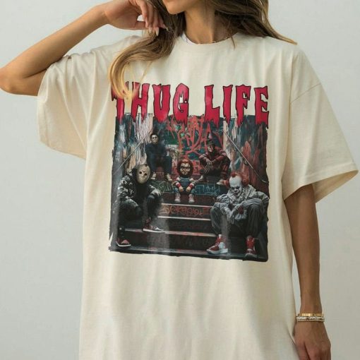 Thug Life Halloween Shirt, Horror Characters Shirt