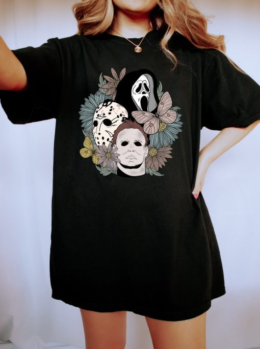 Retro Fall Comfort Colors Shirt, Scary Movie Halloween Shirt