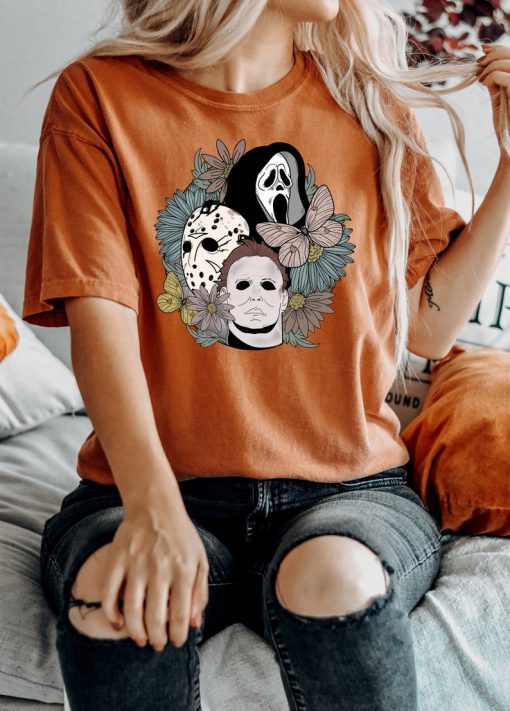 Retro Fall Comfort Colors Shirt, Scary Movie Halloween Shirt