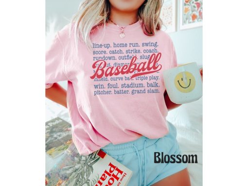 Comfort Colors® Baseball Shirt, Retro Baseball Shirt, Baseball Mama