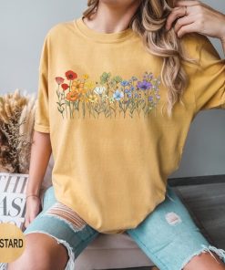 Comfort Colors Lgbt Wildflowers Shirt, Gay Flower Rainbow Shirt