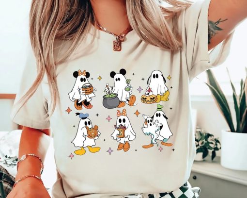 Comfort Colors® Halloween Disney Shirt, Mickey and Friends Ghost Shirt