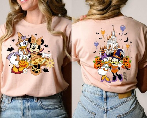 Minnie And Daisy Halloween T-Shirt, Disney Minnie Daisy Pumpkin