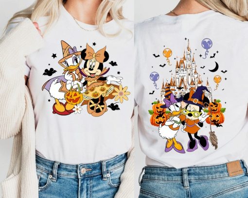 Minnie And Daisy Halloween T-Shirt, Disney Minnie Daisy Pumpkin