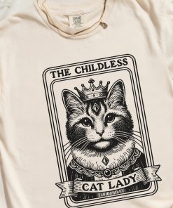 Tarot Card Shirt Childless Cat Lady for Kamala Shirt Cat Lover Gift