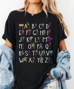 Marvel Alphabet Characters from A to Z Shirt, Disney Teacher T-shirt