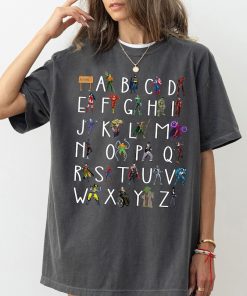 Marvel Alphabet Characters from A to Z Shirt, Disney Teacher T-shirt