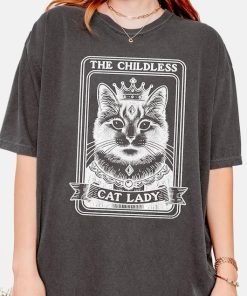 Tarot Card Shirt Childless Cat Lady for Kamala Shirt Cat Lover Gift