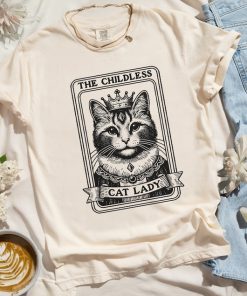 Tarot Card Shirt Childless Cat Lady for Kamala Shirt Cat Lover Gift