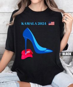 Kamala Harris Heels Stepping On Red MAGA Hat Shirt