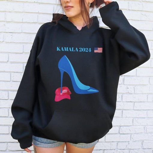 Kamala Harris Heels Stepping On Red MAGA Hat Shirt