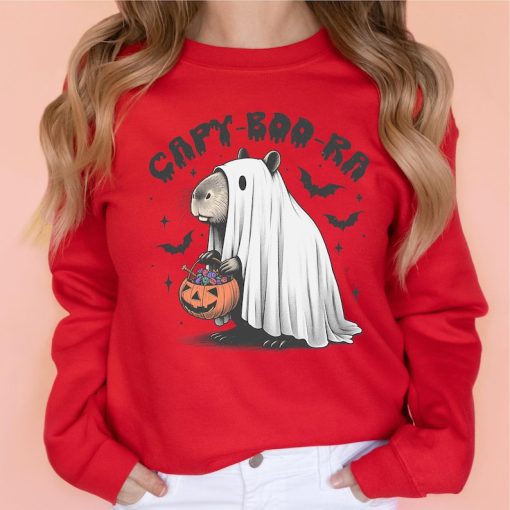 Capy-Boo-Ra Halloween Sweatshirt, Trick Or Treat Capybara Shirt