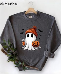 Halloween Cute Ghost Sweatshirt, Funny Halloween Shirt