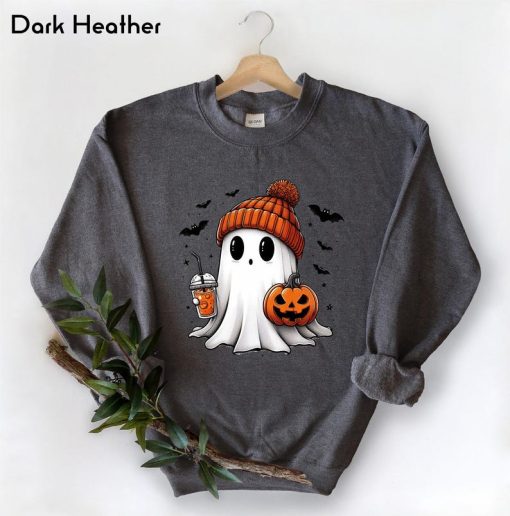 Halloween Cute Ghost Sweatshirt, Funny Halloween Shirt