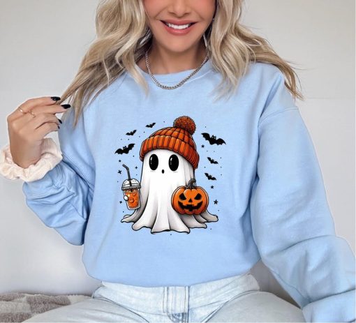 Halloween Cute Ghost Sweatshirt, Funny Halloween Shirt