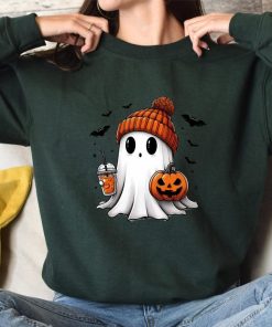 Halloween Cute Ghost Sweatshirt, Funny Halloween Shirt