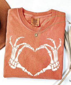 Comfort Colors® Skeleton Hand Shirt, Skeleton Halloween Shirt