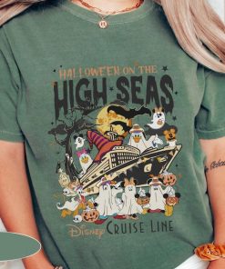 Vintage Disney Cruise Line Halloween On The High Seas 2024 Shirt