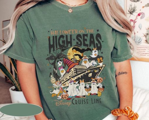 Vintage Disney Cruise Line Halloween On The High Seas 2024 Shirt