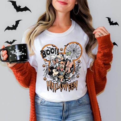 Disney Halloween All Characters Shirts, Mickey And Friend Tshirt