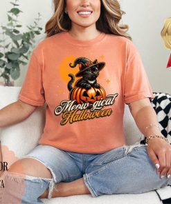 Comfort Colors® Cute Kitty Cat Halloween Shirt, Retro Halloween Shirt