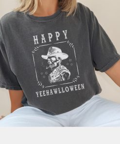 Happy Yeehawlloween T-Shirt, Spooky Skeleton Shirt