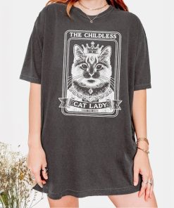 Tarot Card Shirt Childless Cat Lady for Kamala Shirt Cat Lover Gift