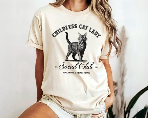 Childless Cat Lady Shirt Funny Political Shirt Halloween Social Club