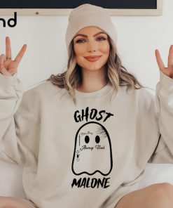 Ghost Malone Halloween Sweatshirt, Cute Funny Ghost Sweatshirt