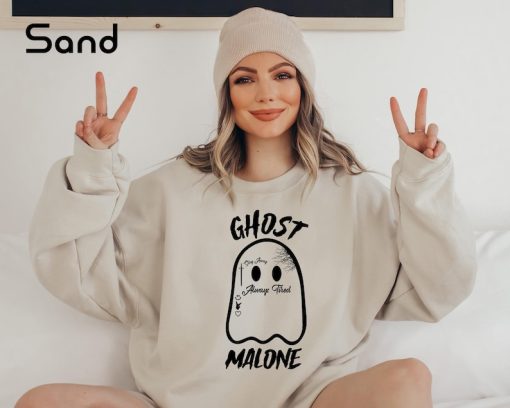 Ghost Malone Halloween Sweatshirt, Cute Funny Ghost Sweatshirt