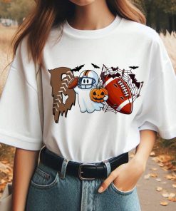 BOO Halloween Football Sweatshirt, Football Ghost Crewneck, Cute Ghost