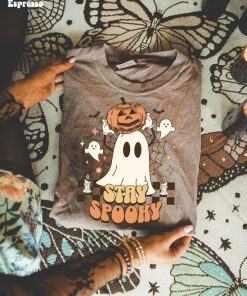 Retro Comfort Colors Ghost Shirt, Cute Fall Halloween Tee