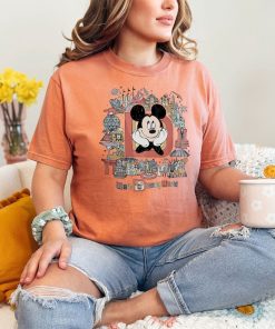 Comfort Colors® Vintage Disney World Map T-Shirt, Mickey Mouse Graphic