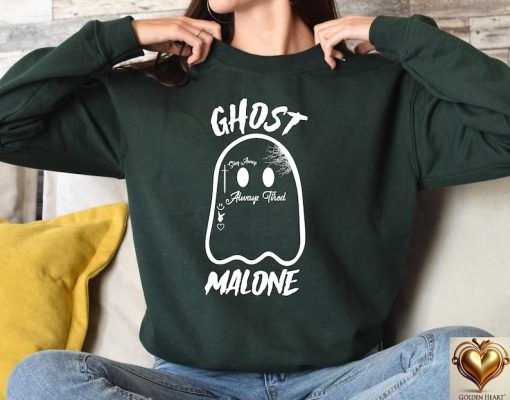 Ghost Malone Halloween Sweatshirt, Cute Funny Ghost Sweatshirt